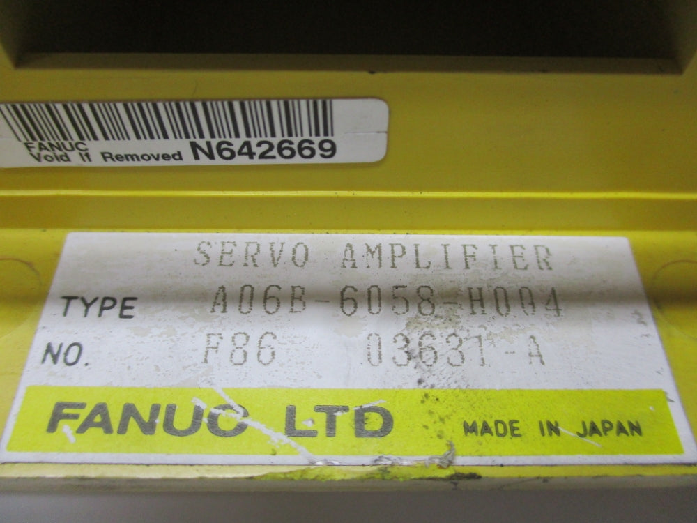 FANUC A06B-6058-H004 UNMP