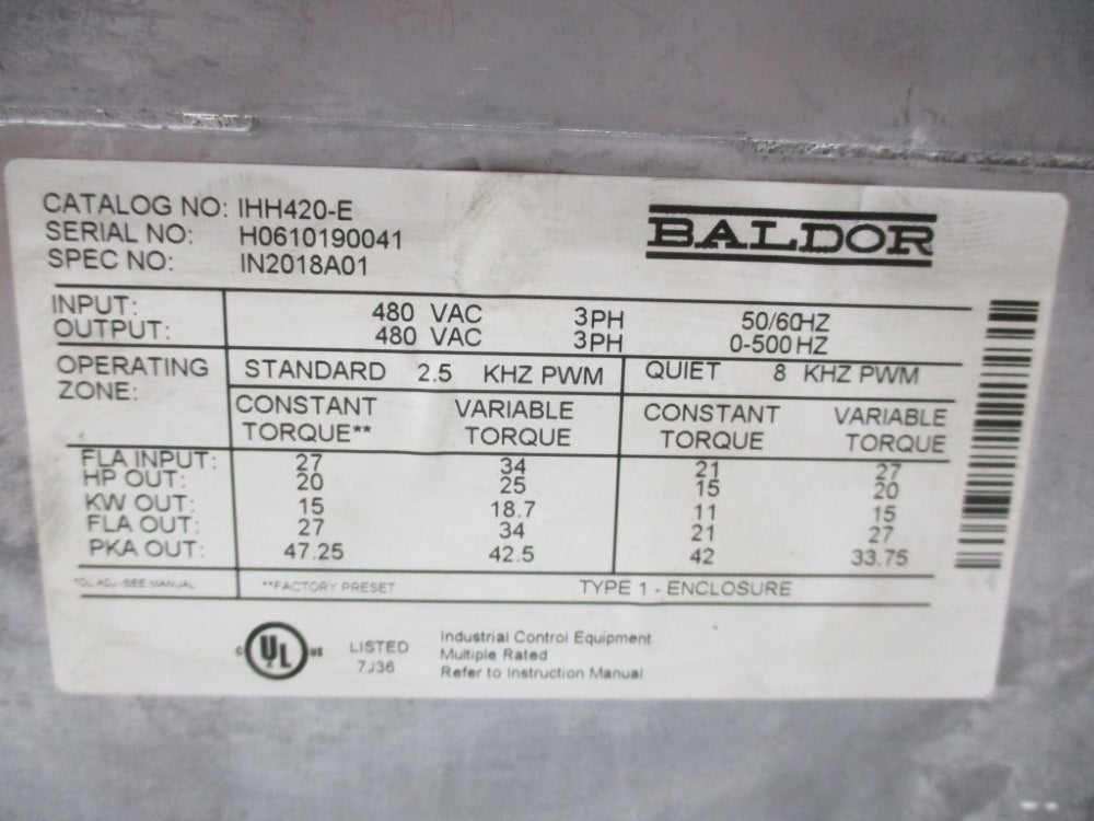 BALDOR IHH420-E UNMP