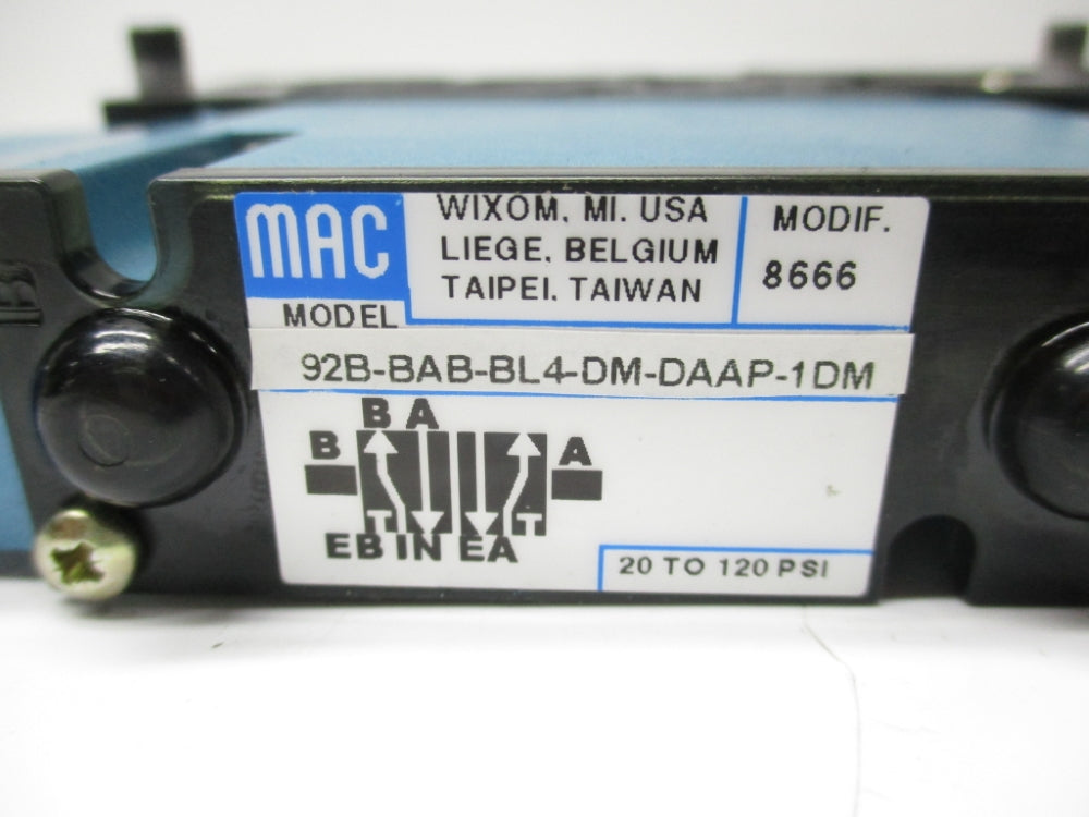 MAC 92B-BAB-BL4-DM-DAAP-1DM 20-120PSI 24VDC NSNP