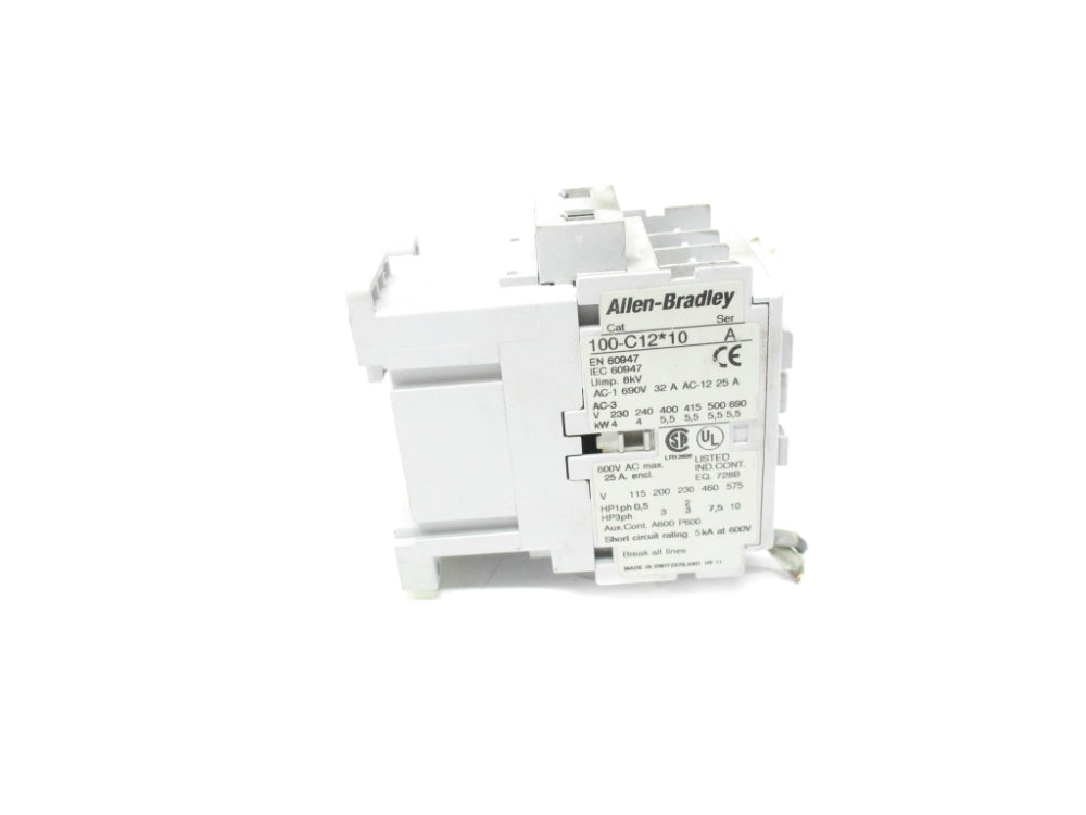 ALLEN BRADLEY 100-C12D10 SER. A 110/120V 12A UNMP