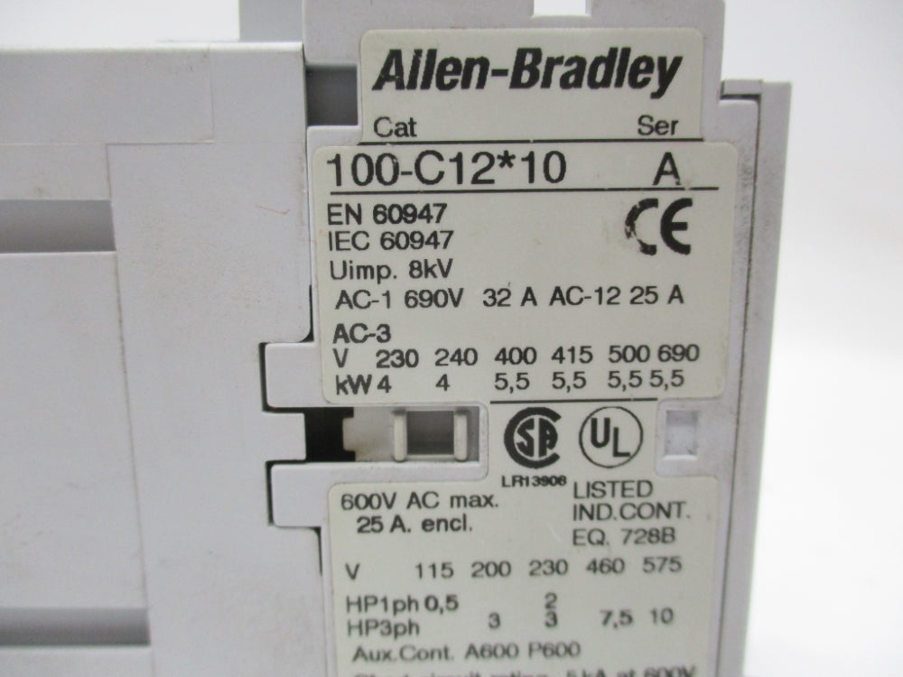 ALLEN BRADLEY 100-C12D10 SER. A 110/120V 12A UNMP
