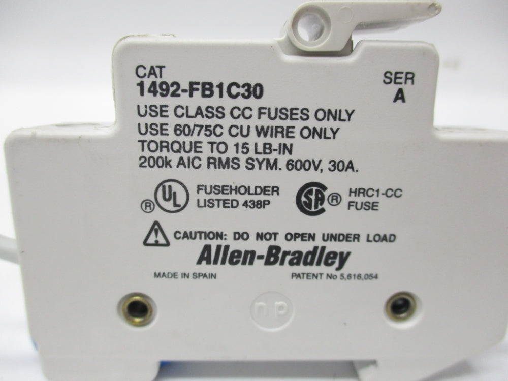 ALLEN BRADLEY 1492-FB1C30 SER. A 600V 30A UNMP