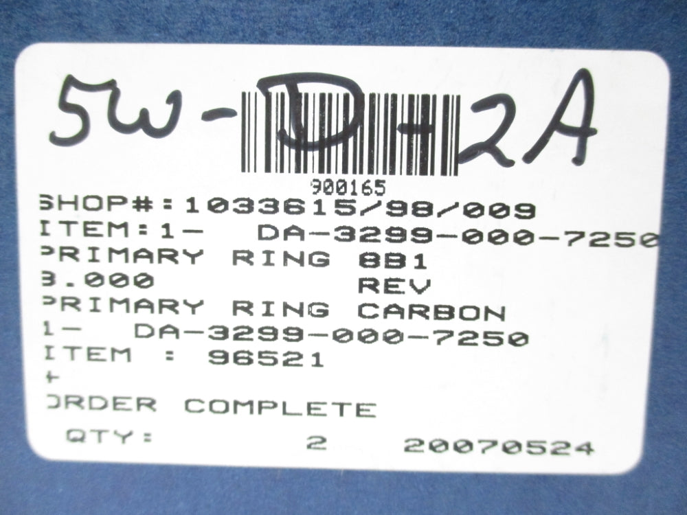 JOHN CRANE DA-3299-000-7250 (PKG OF 2) NSMP