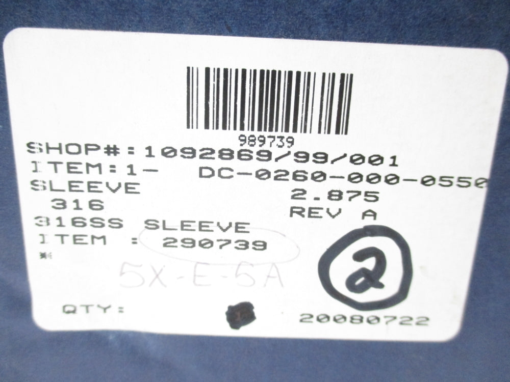JOHN CRANE DC-0260-000-0550 (PKG OF 2) NSMP
