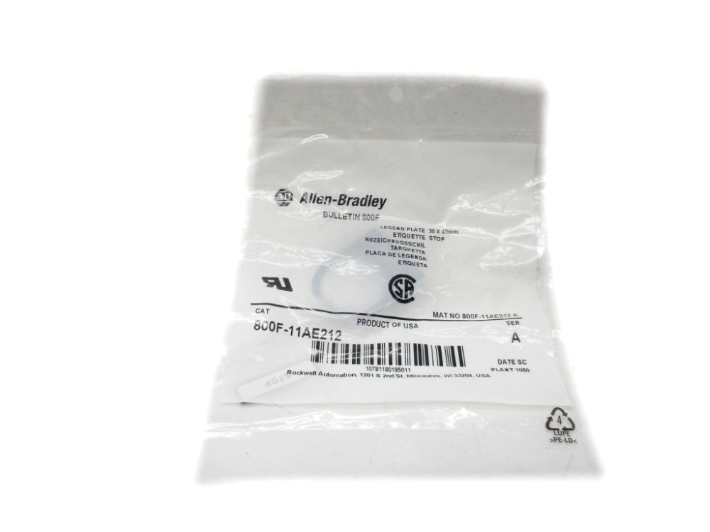ALLEN BRADLEY 800F-11AE212 SER. A NSMP