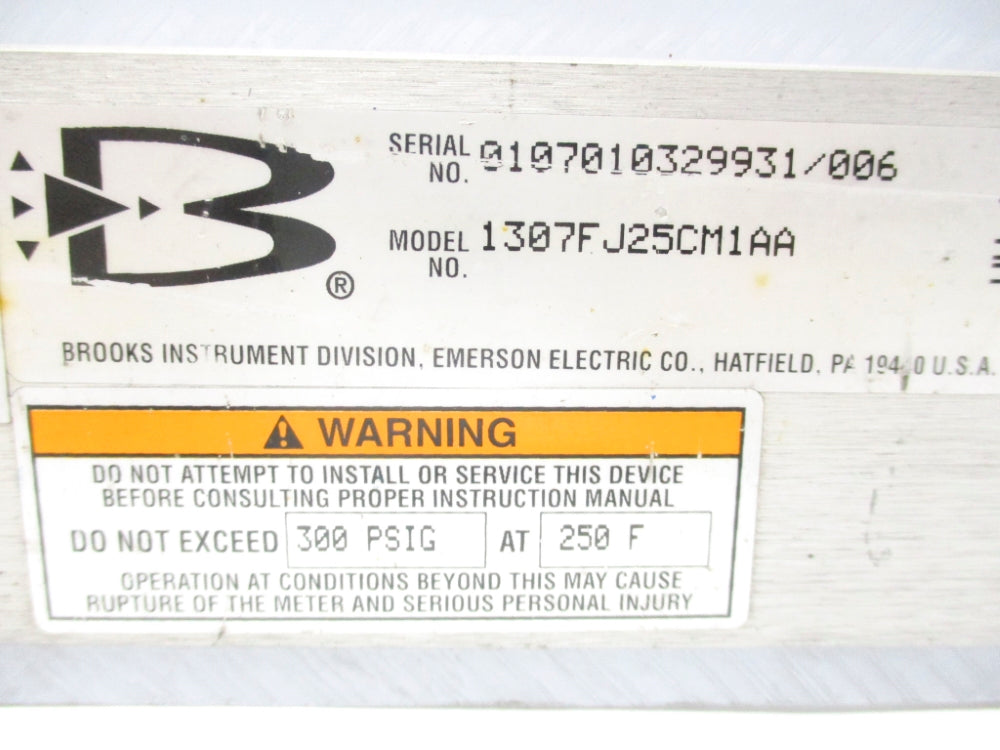 BROOKS INSTRUMENT 1307FJ25CM1AA 300PSIG UNMP