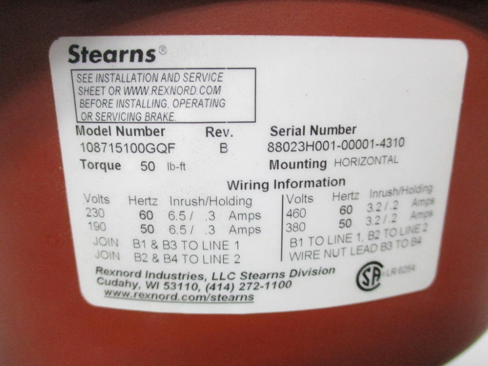 STEARNS 108715100GQF NSMP