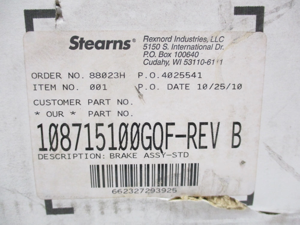 STEARNS 108715100GQF NSMP
