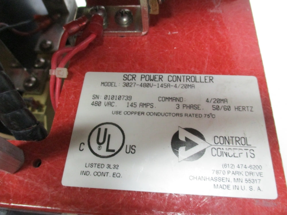 CONTROL CONCEPTS 3027-480V-145A-4/20MA UNMP