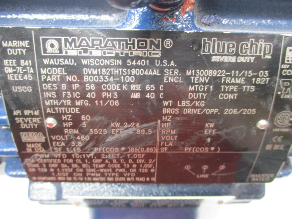MARATHON ELECTRIC DVM182THTS19004AAL NSNP