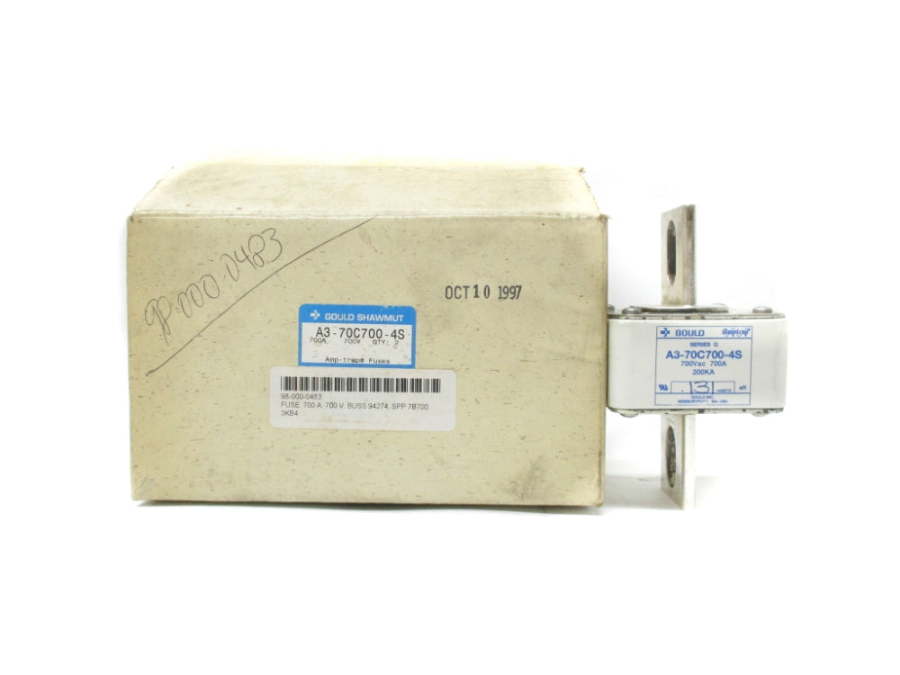 GOULD SHAWMUT A3-70C700-4S SER. Q 700VAC 700A (PKG OF 2) NSMP