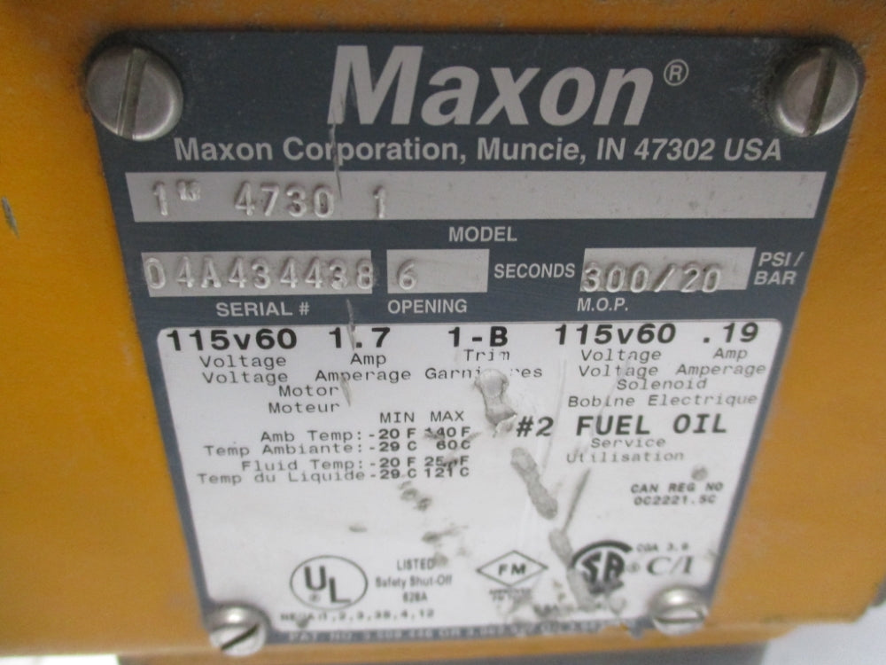 MAXON 4730 1 115V 300PSI 1" UNMP