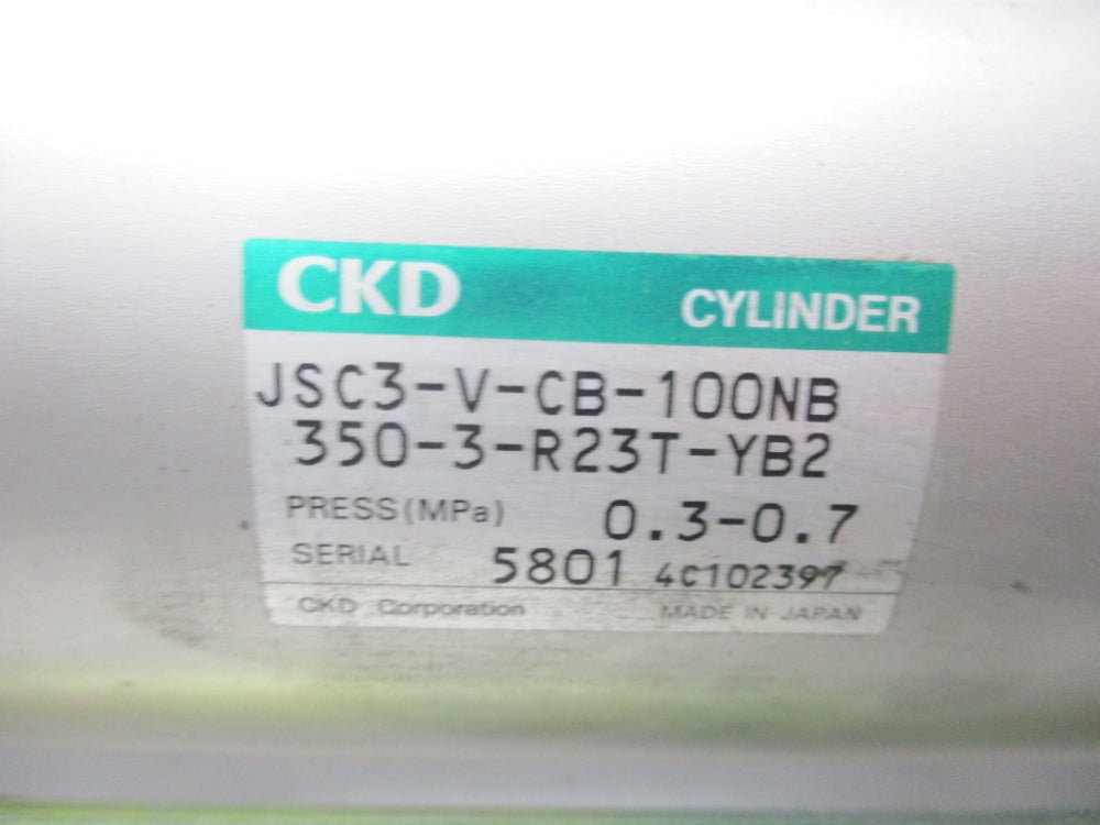 CKD JSC3-V-CB-100NB-350-3-R23T-YB2 NSNP