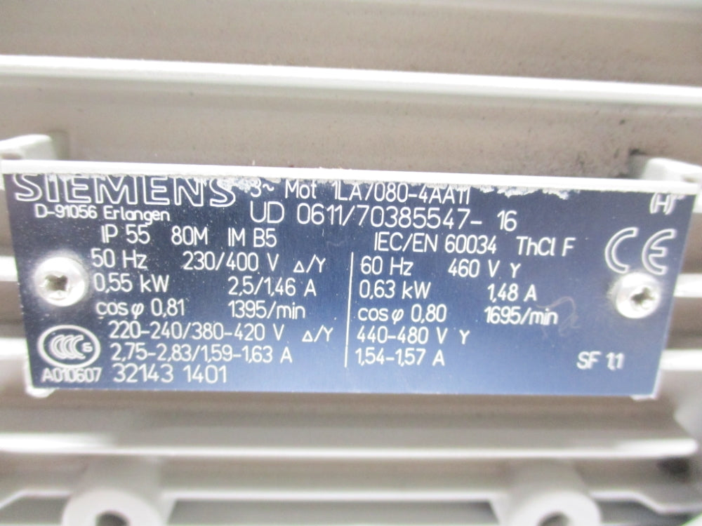 SIEMENS 1LA7080-4AA11 480V NSNP