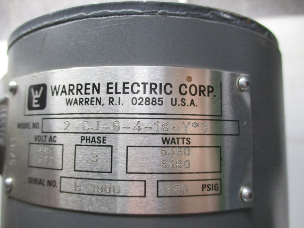 WARREN ELECTRIC 2-CJ-6-4-18-Y*3 UNMP