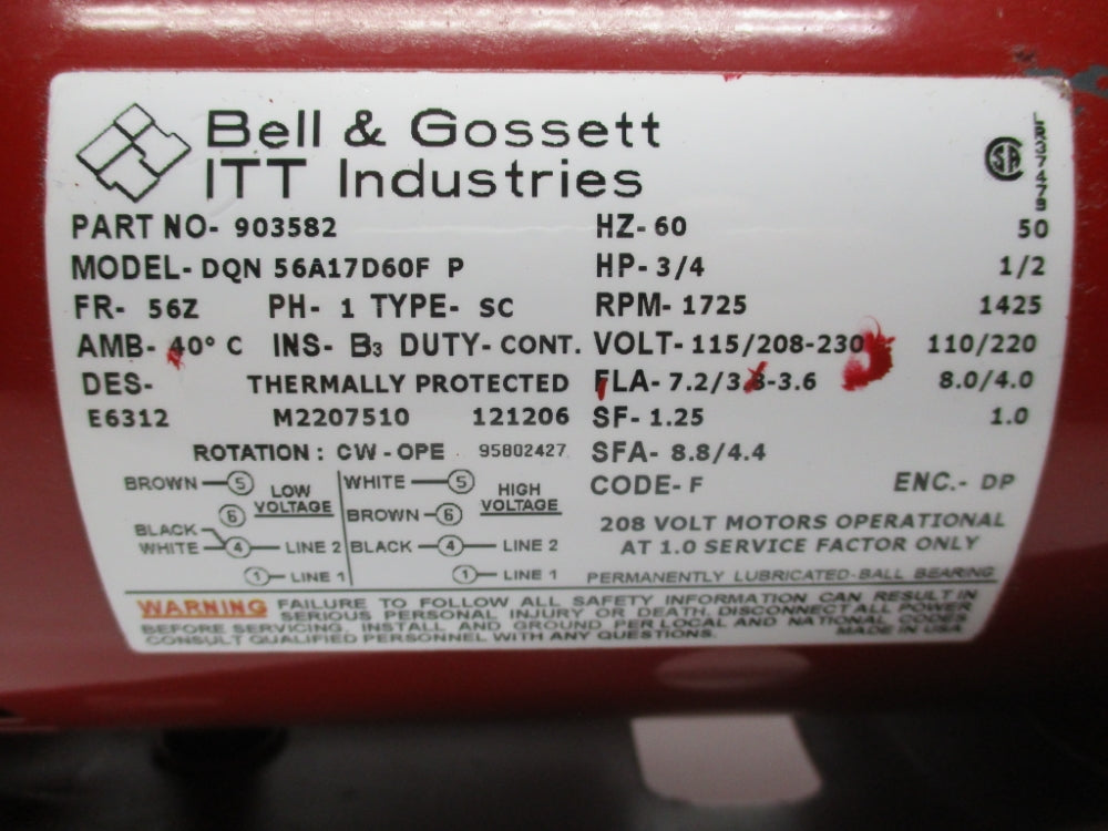BELL&GOSSETT 172718 W/ 903582 NSNP