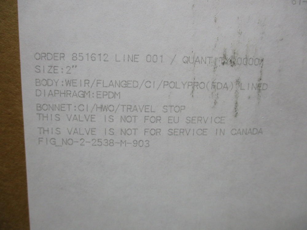 ITT 2-2538-M-903 NSFS