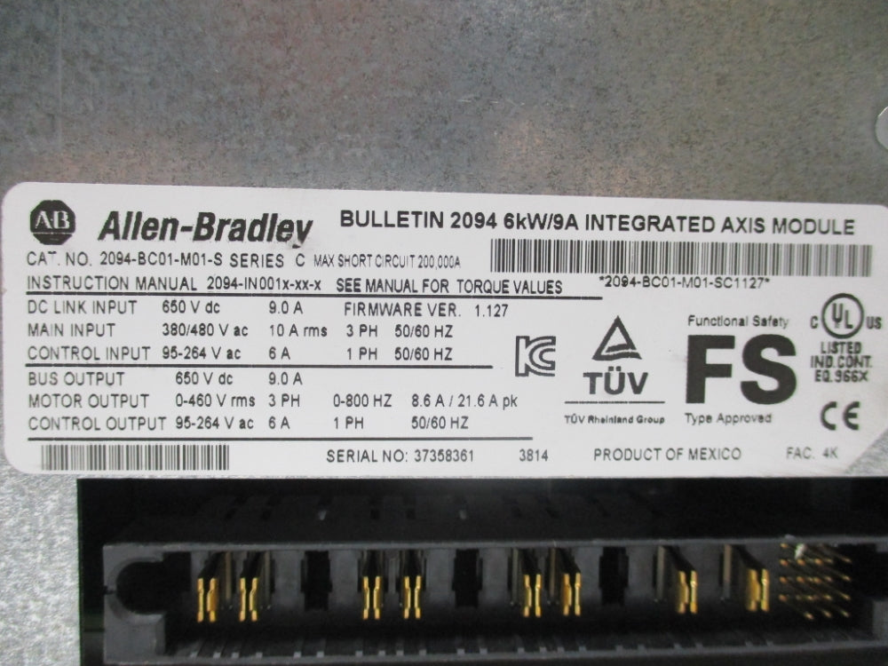 ALLEN BRADLEY 2094-BC01-M01-S SER. C F/W 1.127 NSMP