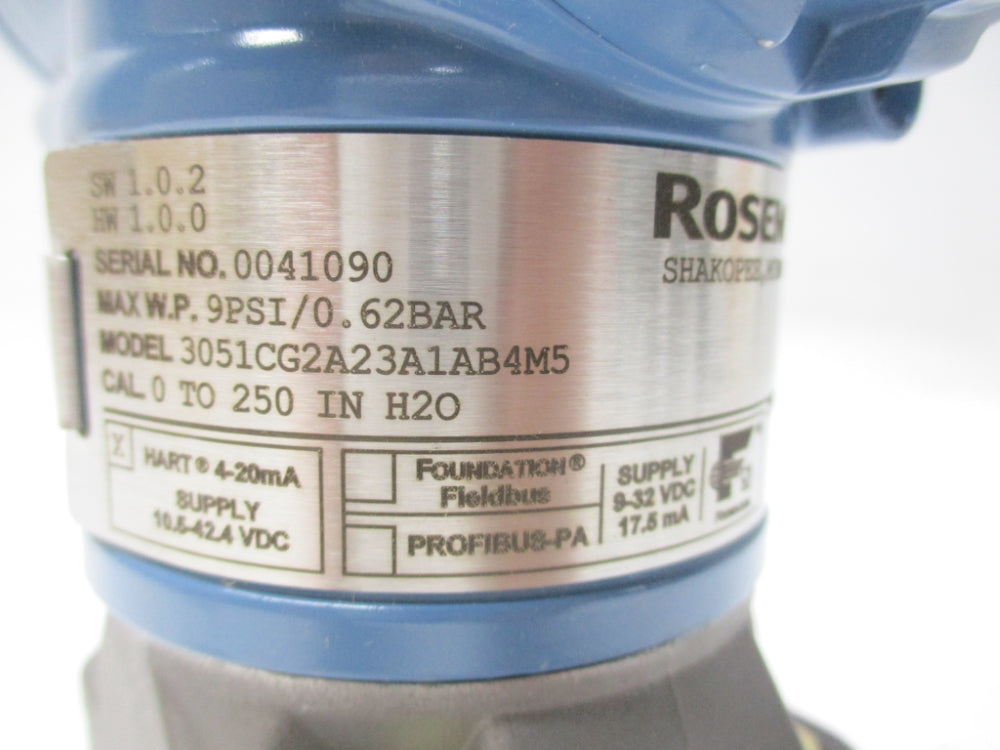 ROSEMOUNT 3051CG2A23A1AB4M5 0-250INH2O NSNP