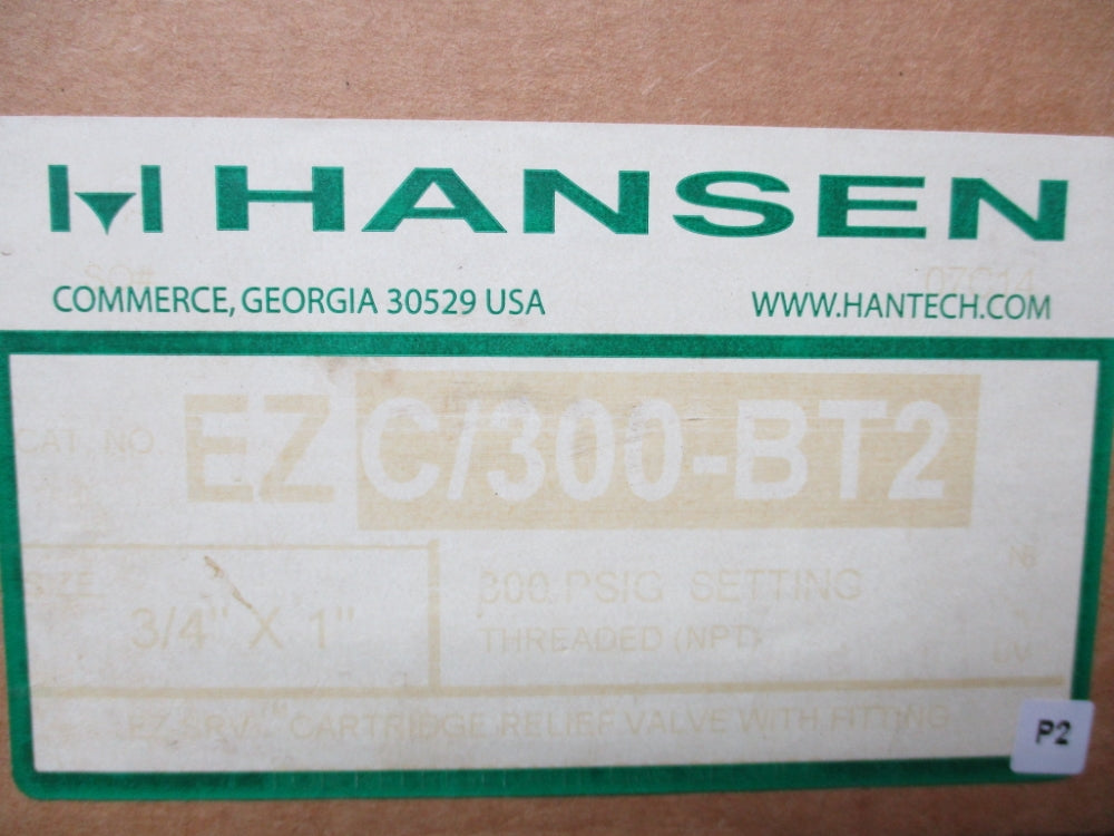 HANSEN EZC/300-BT2 300PSI NSMP