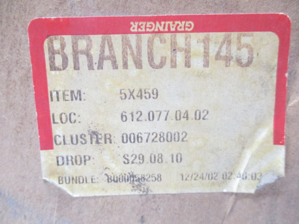 GRAINGER 5X459 8145-20 NSMP