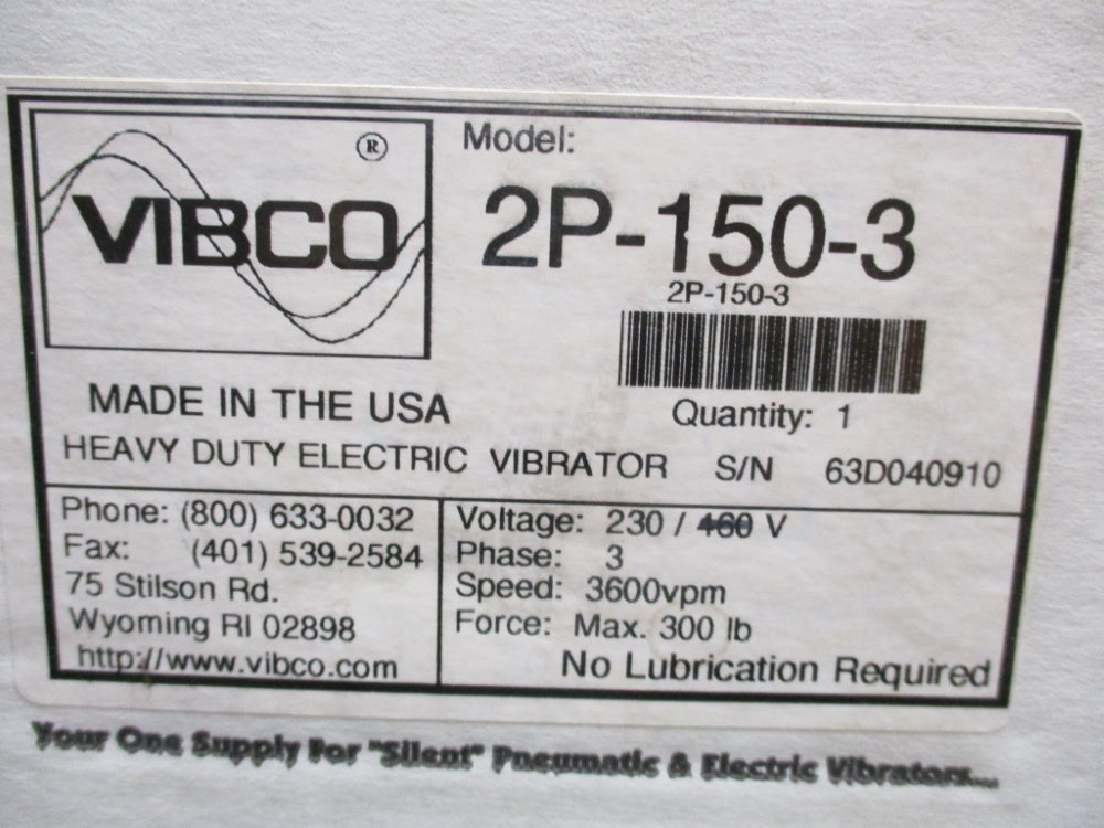 VIBCO 2P-150-3 NSMP