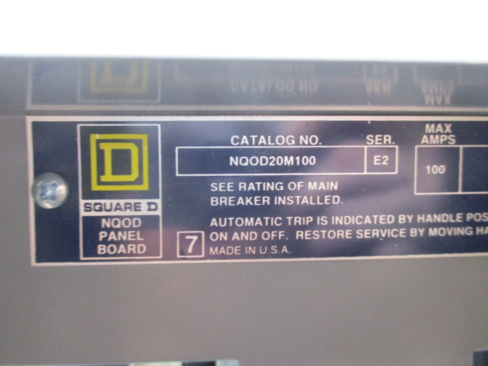 SQUARE D NQOD20M100 SER. E2 NSMP