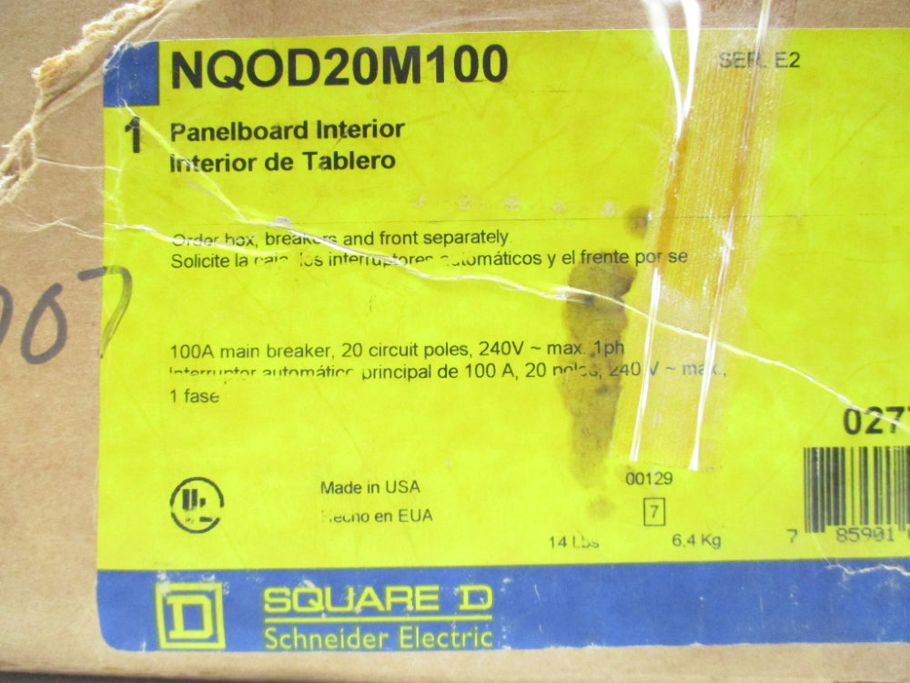 SQUARE D NQOD20M100 SER. E2 NSMP