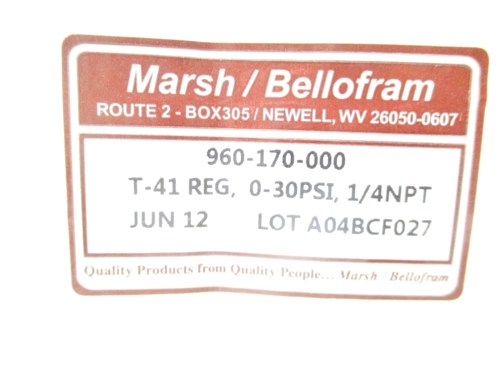 MARSH/BELLOFRAM 960-170-000 0-30PSI NSMP