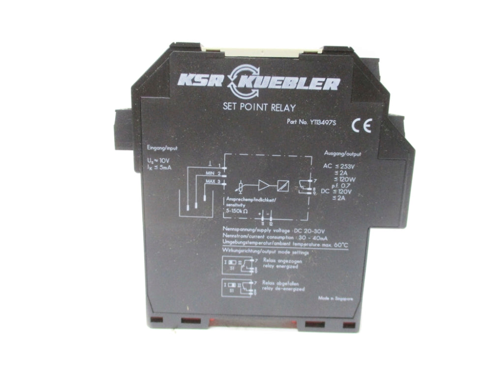 KSR KUEBLER Y113497S ER24 20-30VDC 2A NSNP