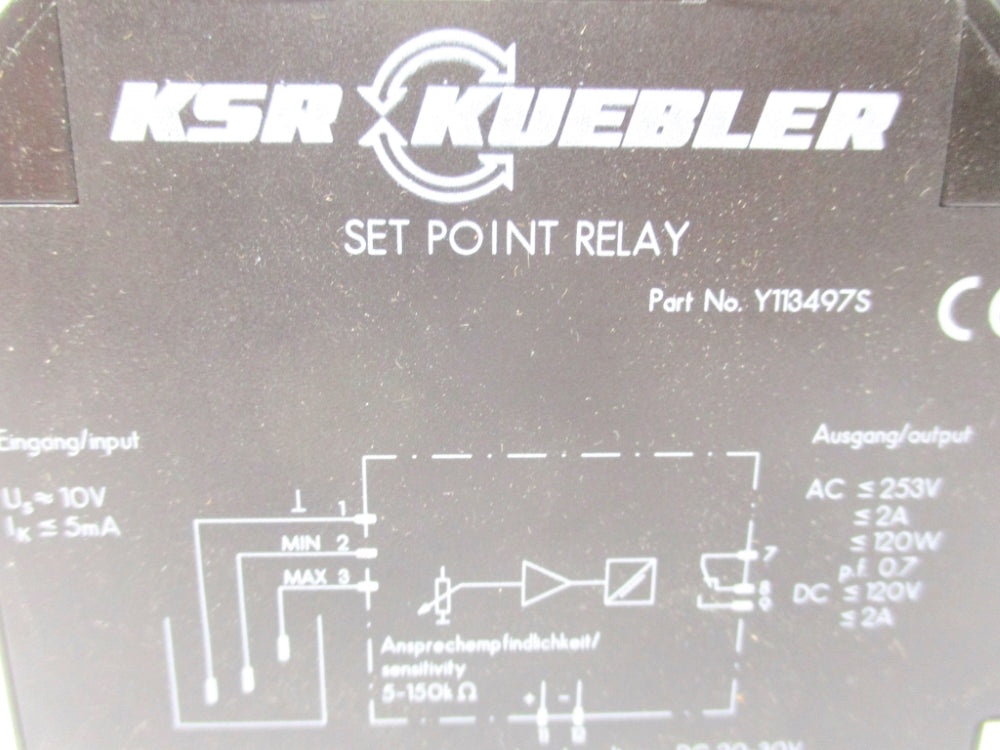 KSR KUEBLER Y113497S ER24 20-30VDC 2A NSNP