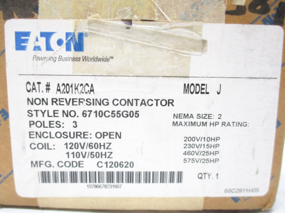 EATON A201K2CA 110/120V NSMP