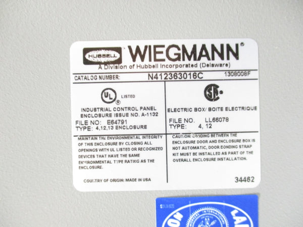 HUBBELL N412363016C UNMP