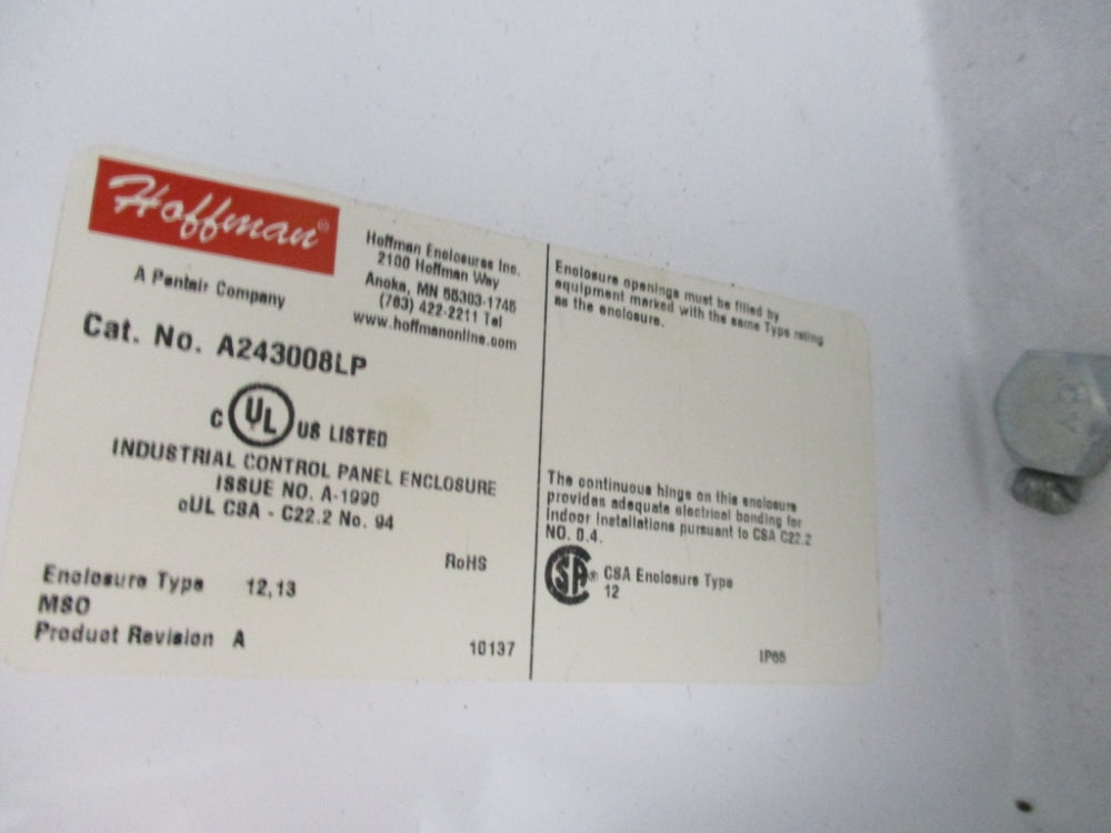 HOFFMAN A243008LP UNMP