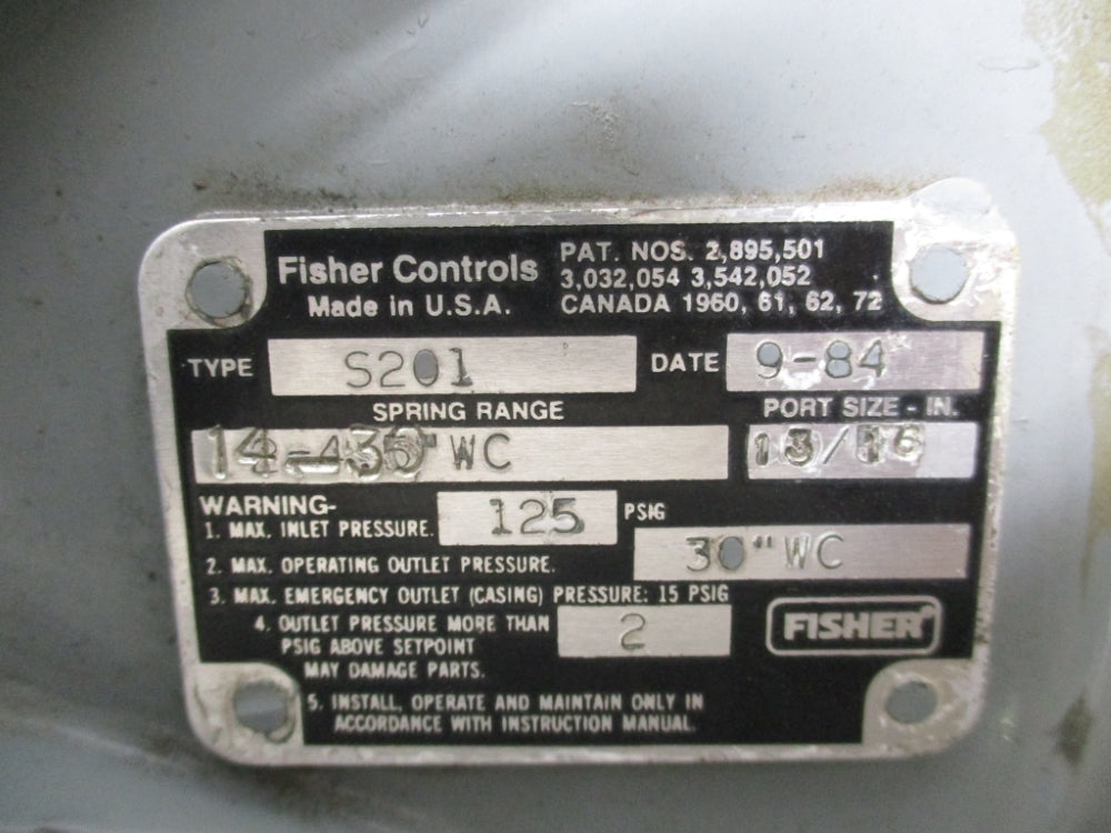 FISHER CONTROLS S201 NSNP