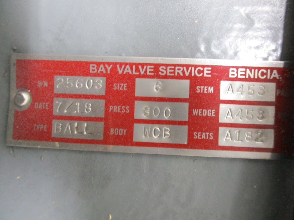 BAY VALVE BALL 6" 300 WCB-A453 NSNP
