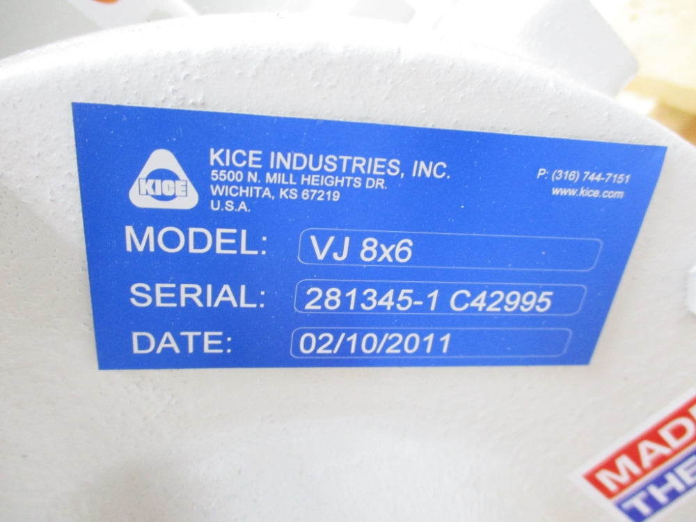 KICE INDUSTRIES VJ 8X6 NSNP