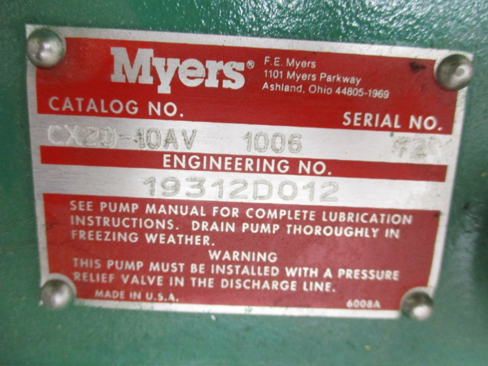 MYERS CX20-10AV 1006 NSNP