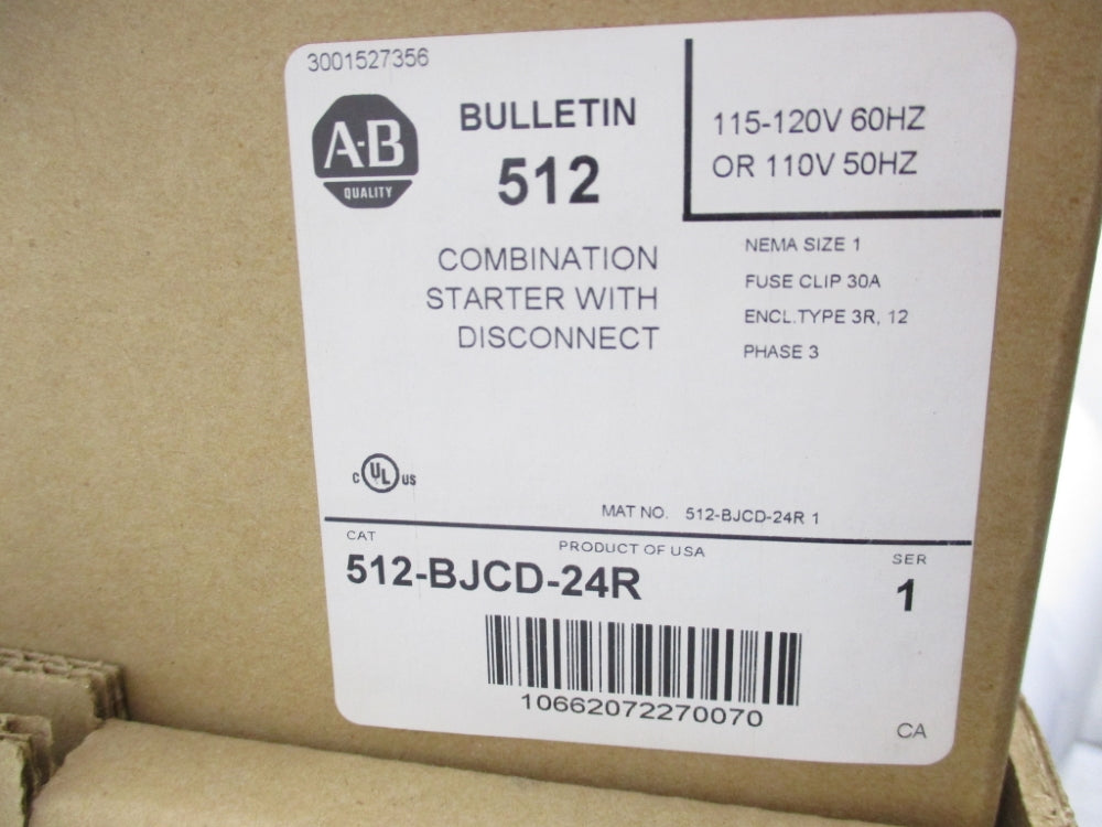 ALLEN BRADLEY 512-BJCD-24R NSFS
