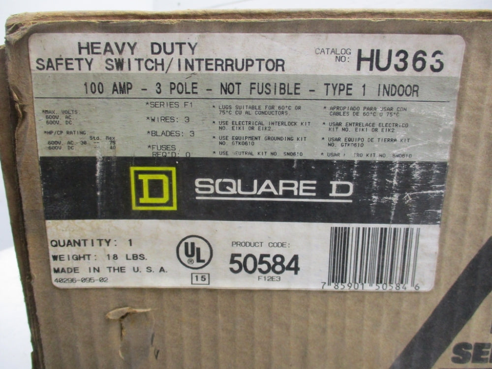 SQUARE D HU363 NSMP