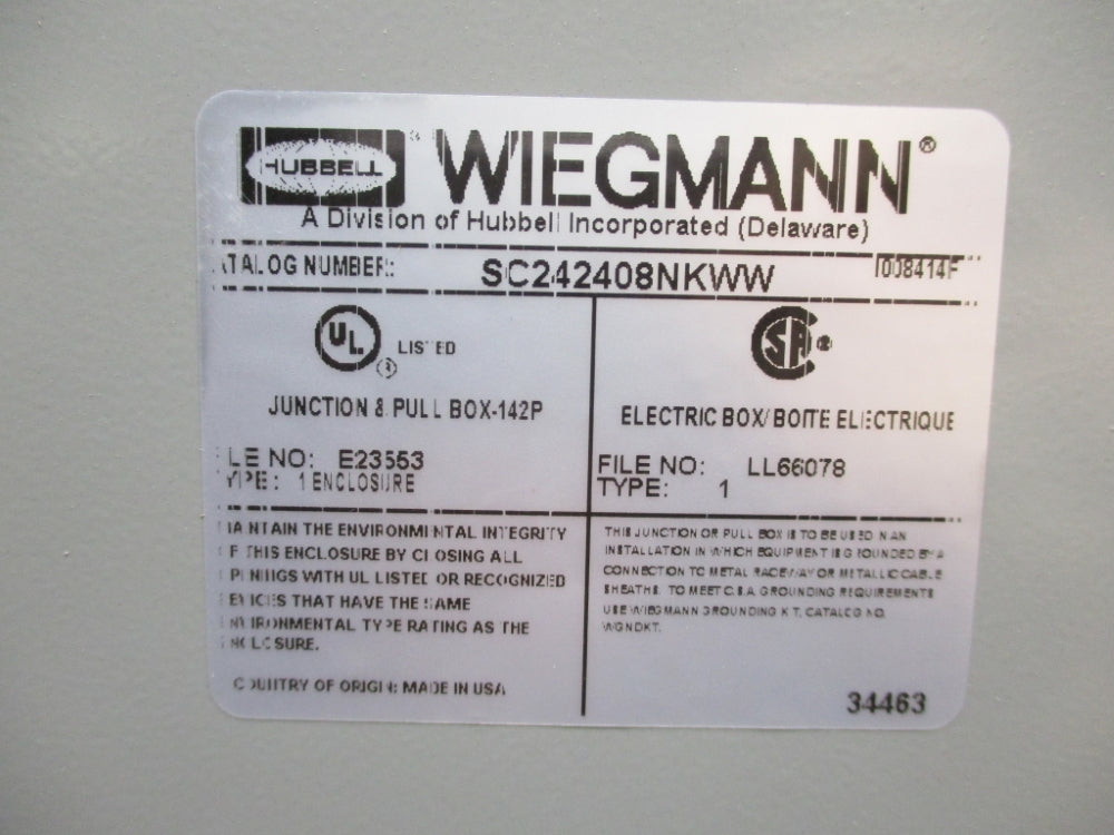 HUBBELL SC242408NKWW (AS PICTURED) NSNP