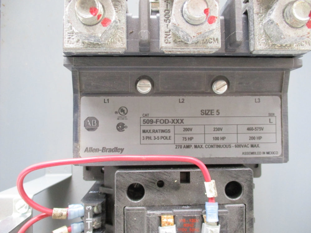 ALLEN BRADLEY 509-FAD-1 SER. L WITH 509-FOD SZ 5 NSNP