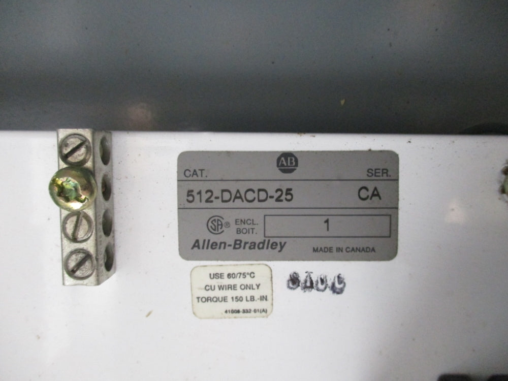 ALLEN BRADLEY 512-DACD-25 WITH 509-DOD SZ 3  NSNP