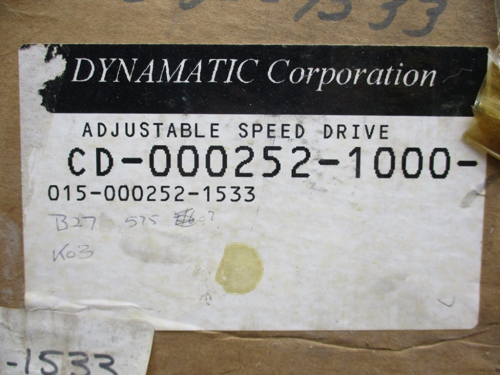 DYNAMATIC 15-000252-1533 NSMP
