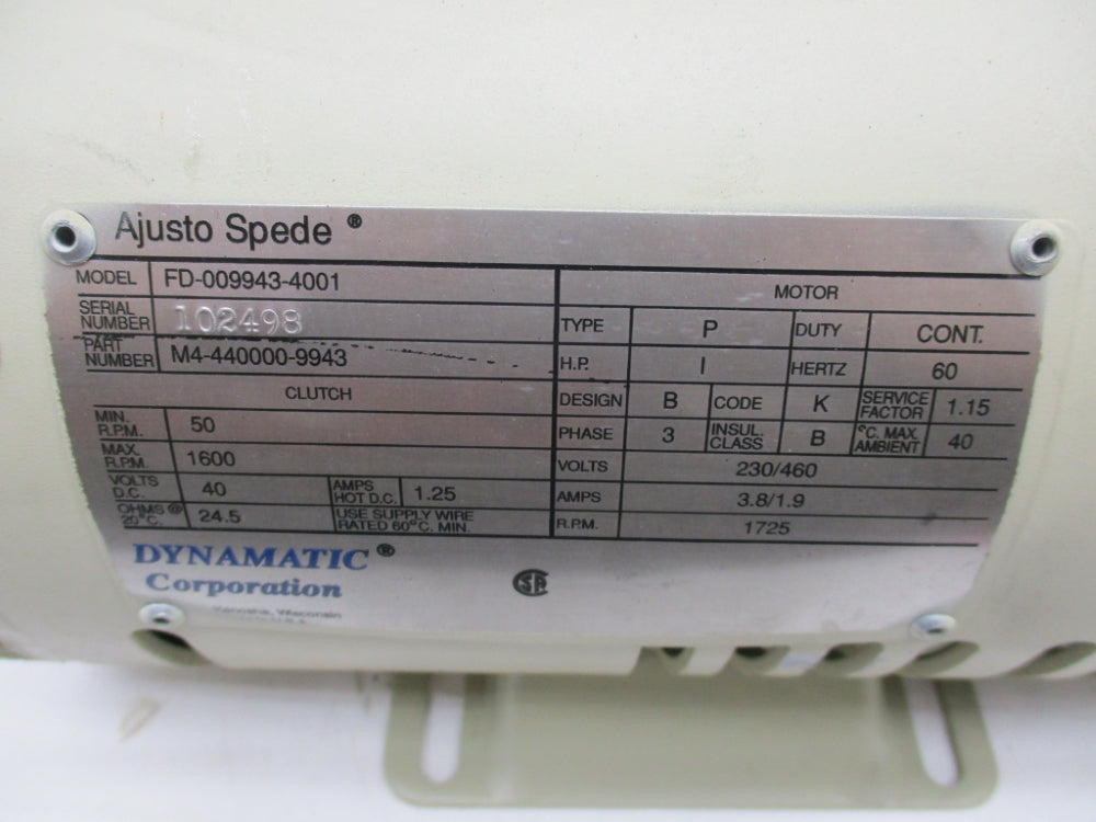 DYNAMATIC FD-009943-4001 (B) UNMP
