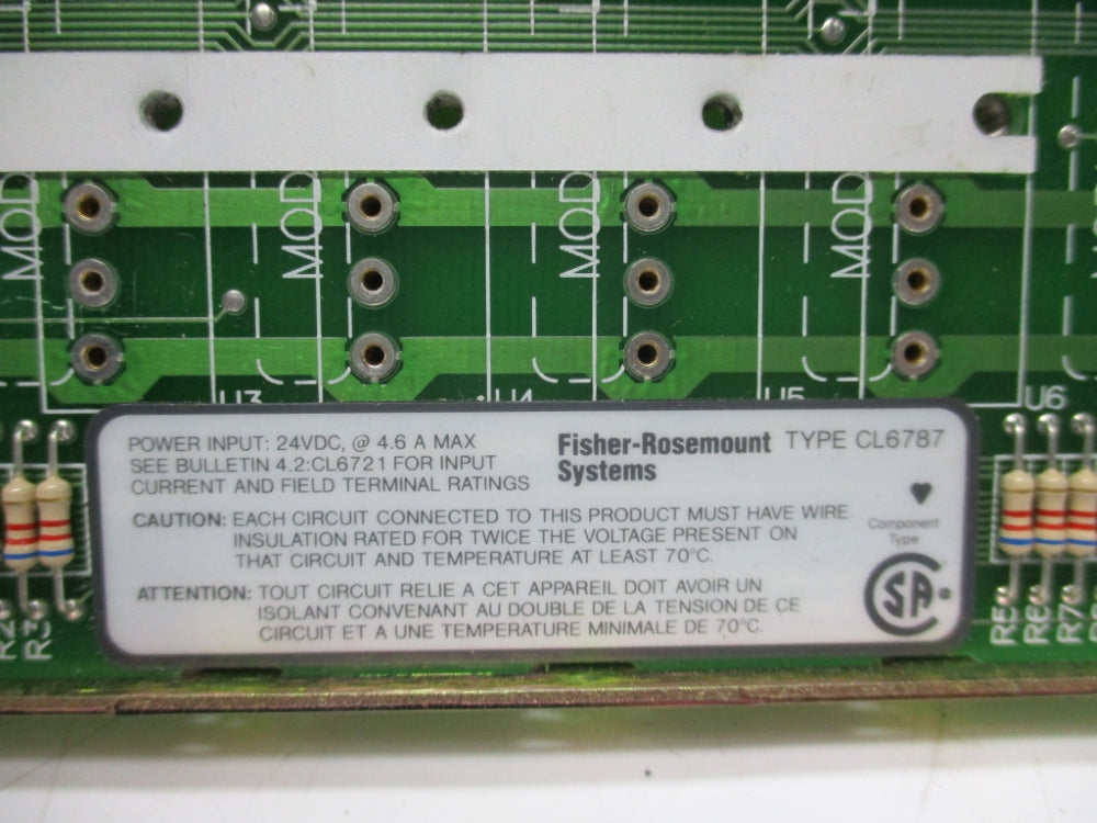 FISHER-ROSEMOUNT CL6787X1-A1 12P009X012 UNMP
