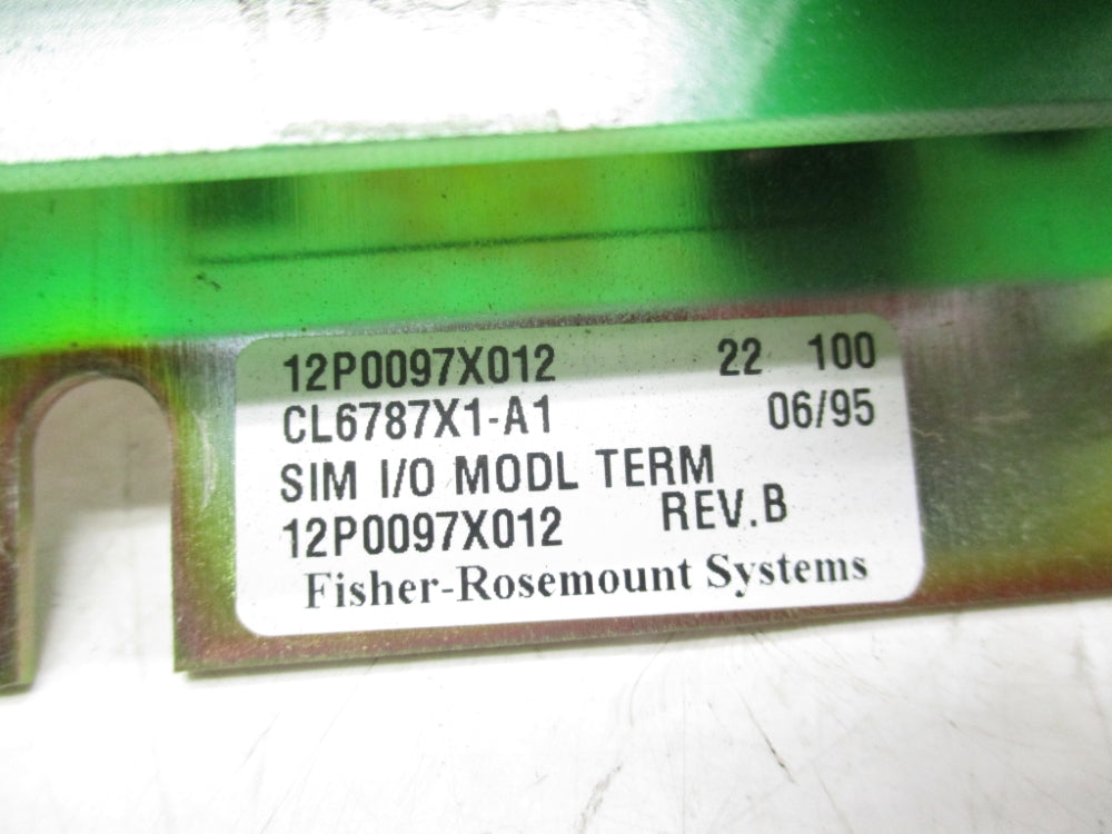 FISHER-ROSEMOUNT CL6787X1-A1 12P009X012 UNMP