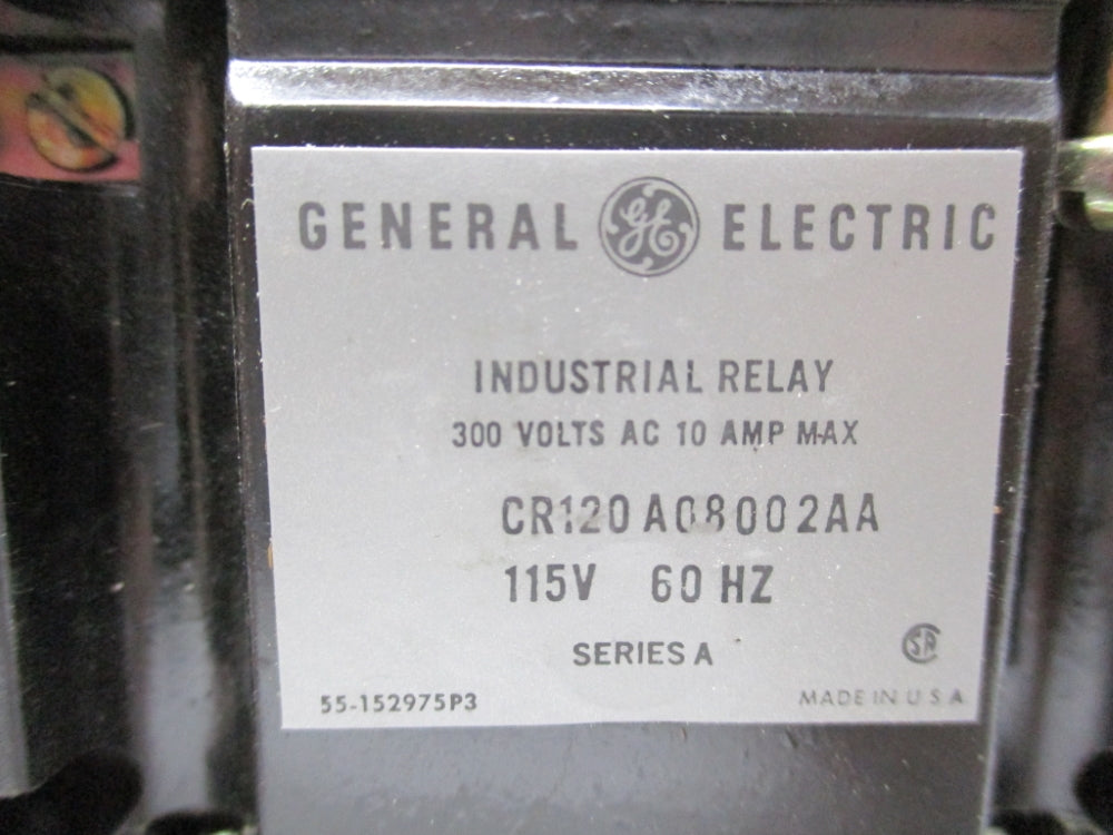 GENERAL ELECTRIC CR120A08002AA 115V 10A NSNP