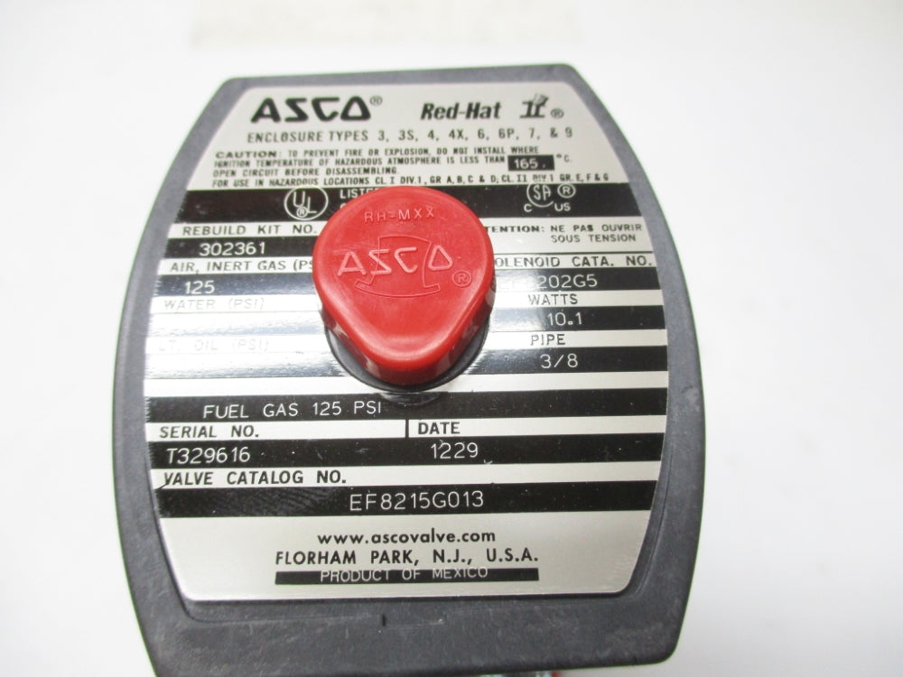 ASCO EF8215G013 120V 125PSI 3/8" NSMP