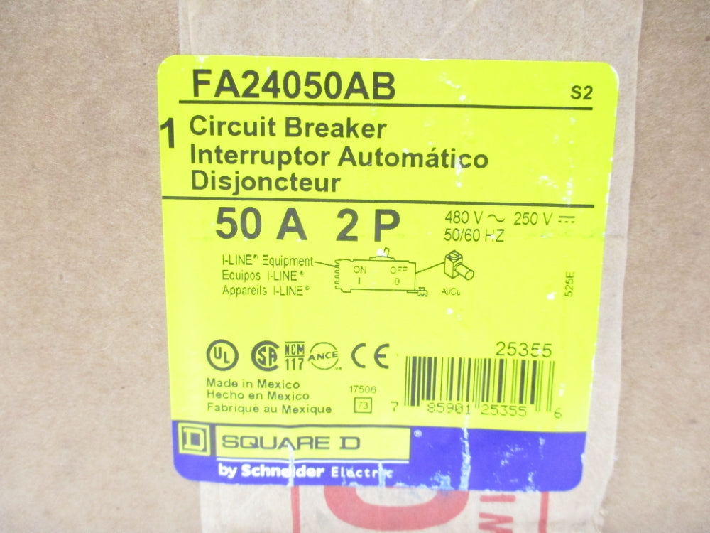 SQUARE D FA24050AB 50A 480V NSFS